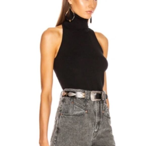 A.L.C. Black Paltrow Turtleneck Sleeveless Racerback Sz S - Picture 1 of 14